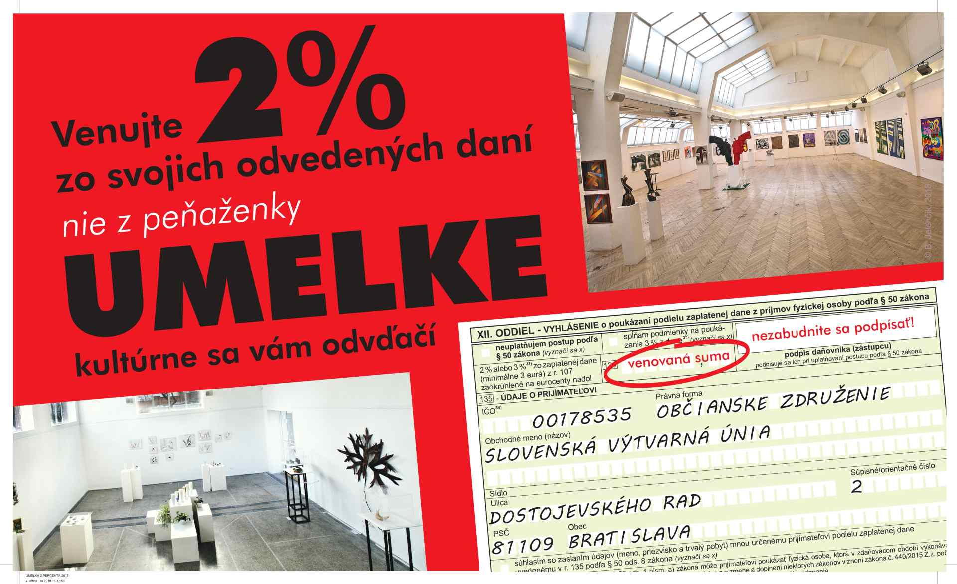 2% pre Galé­riu Umel­ka